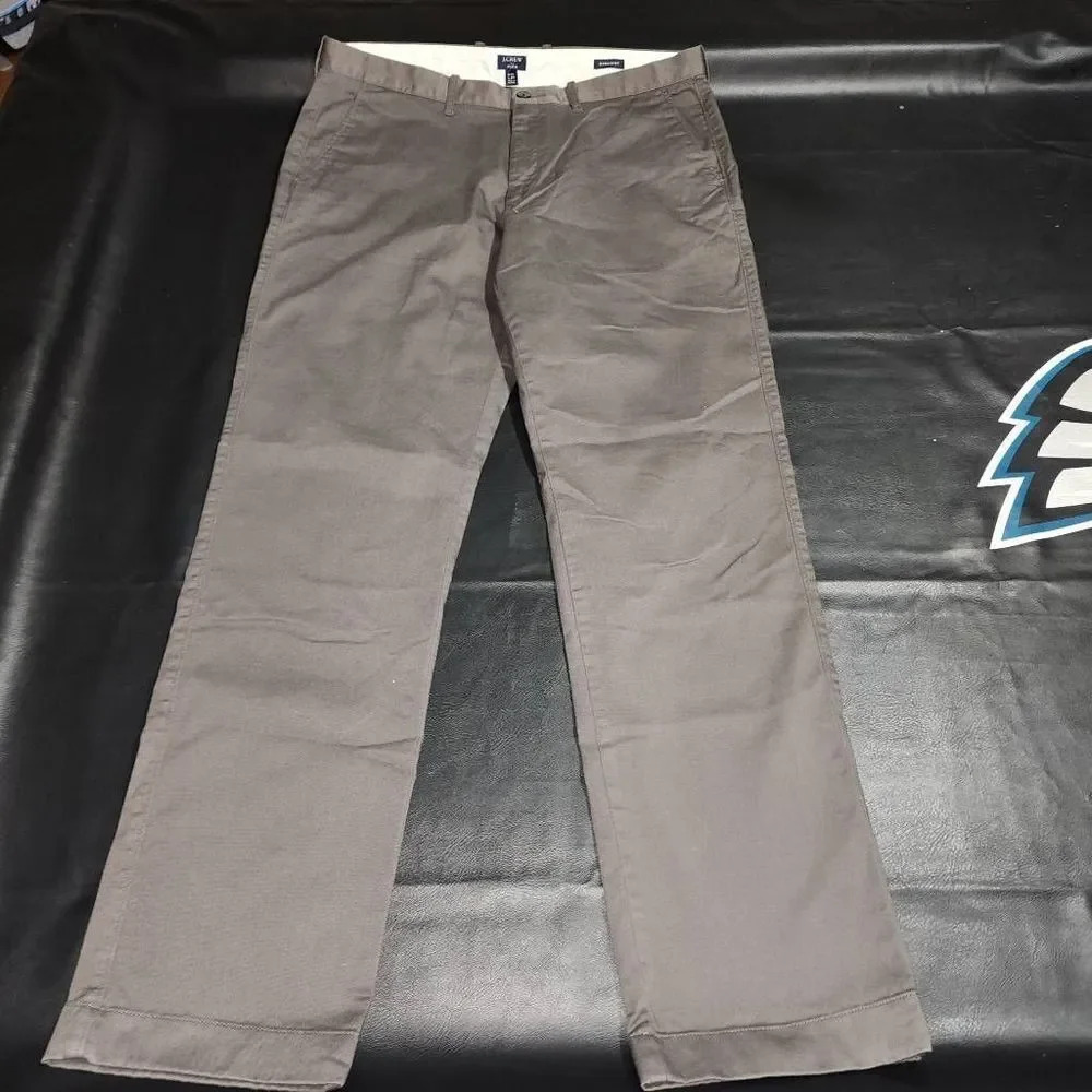J Crew Factory Mens Gray Flex Straight Pants 35x34 35